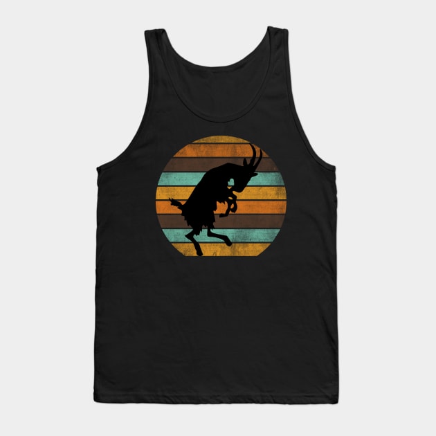 Billy Goat Silhouette Retro Sunset Tank Top by GypsyBluegrassDesigns